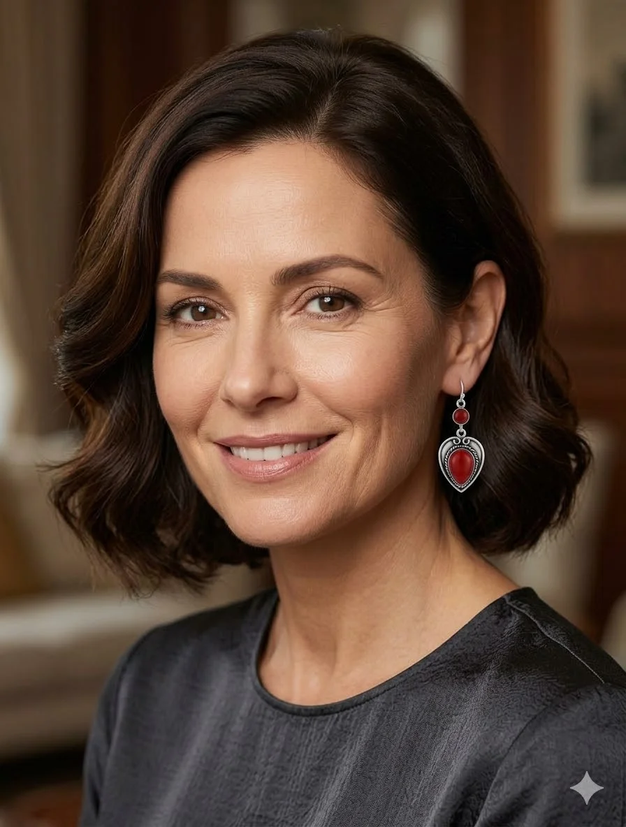 Φωτογραφία προϊόντος: Peach Jewelry Peach Jewlery Σκουλαρίκια Ασημένια κόκκινο Κοράλλι