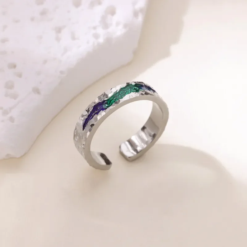 Φωτογραφία προϊόντος: Peach Jewelry Δαχτυλίδι Θαλασσα Με Λέπια Ανοξείδωτο Ατσάλι