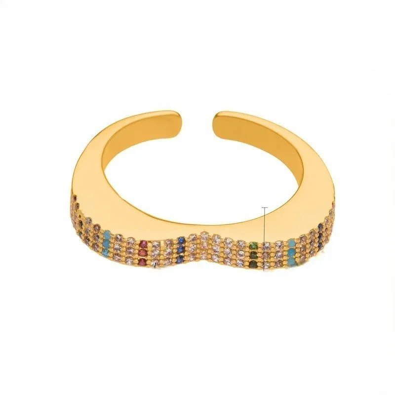 Φωτογραφία προϊόντος: Peach Jewelry Δαχτυλίδι Ατσάλι Επίχρυσο Μουλτι Ζιρκόνια
