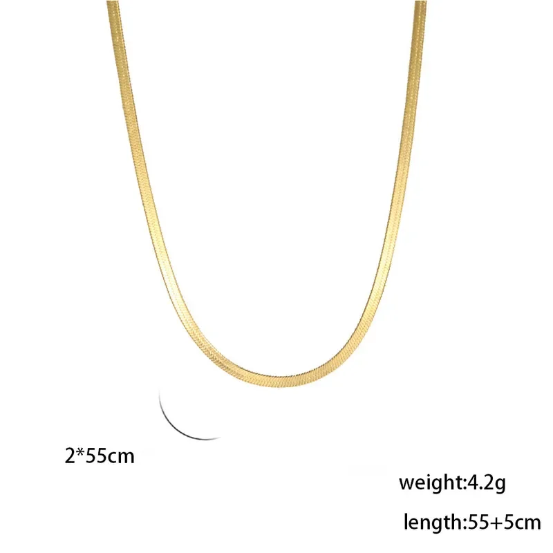 Φωτογραφία προϊόντος: Peach Jewelry Κολιέ Αλυσίδα Ανοξείδωτο Ατσάλι 304 Επιχρυσωμένο 55+5cm 2mm