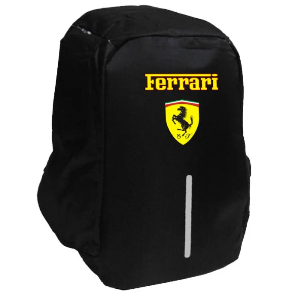 Φωτογραφία προϊόντος: Takeposition Ferrari logo Σακίδιο πλάτης Razor 1κεντρική θέση Rpet 600D 44Y x 34Μ x 10Π Μαύρο, 973-9062-02
