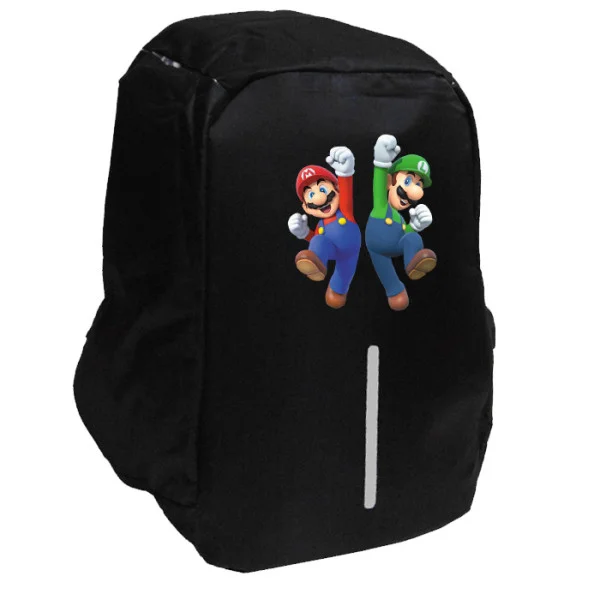 Φωτογραφία προϊόντος: Takeposition Mario Bros Σχολική τσάντα Razor 1κεντρική θέση Rpet 600D 44Y x 34Μ x 10Π, Μαύρο, 973-1197-02