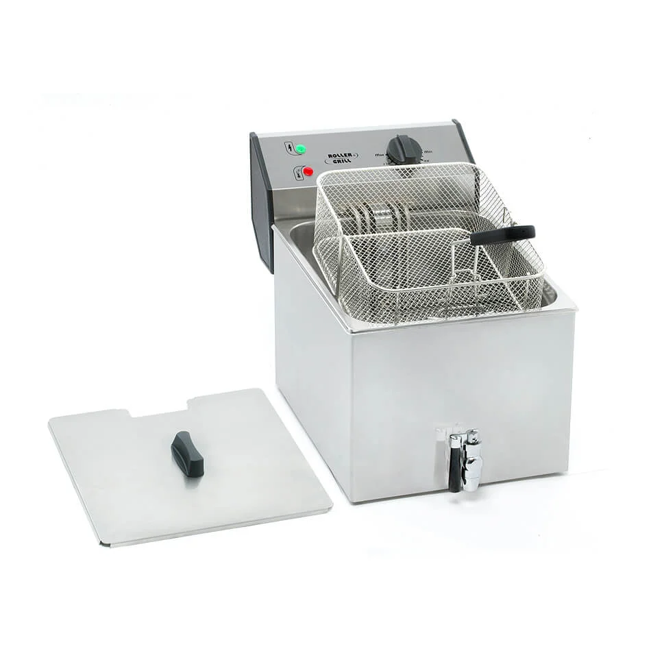 Φωτογραφία προϊόντος: Φριτέζα ηλεκτρική 8L ROLLER GRILL FD80R με βρύση αποστράγγισης