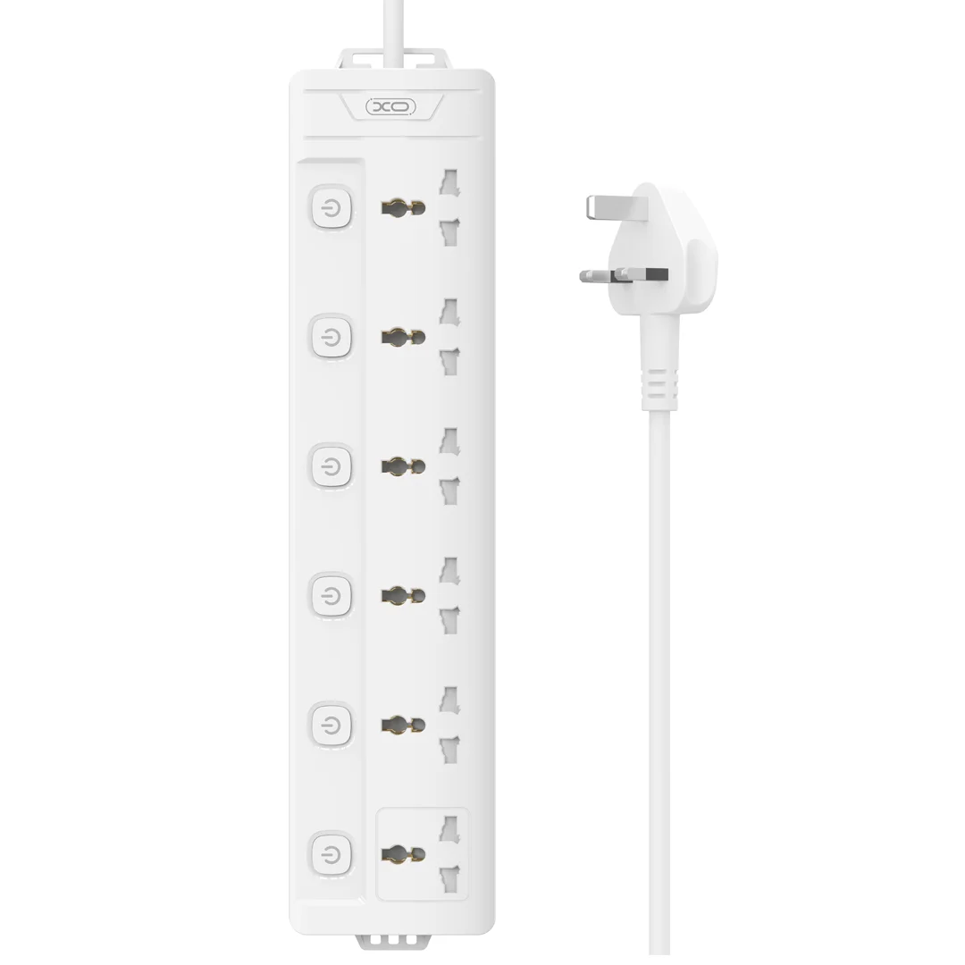 Φωτογραφία προϊόντος: XO WL18 (UK) Πολύπριζο 6AC με Ανεξάρτητο Διακόπτη