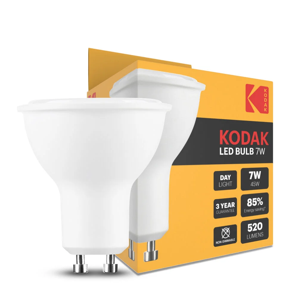 Φωτογραφία προϊόντος: KODAK Max LED Izzo Σποτ Λάμπα Alu-Plastic 7W GU10 100° 6000K (520 lumen)
