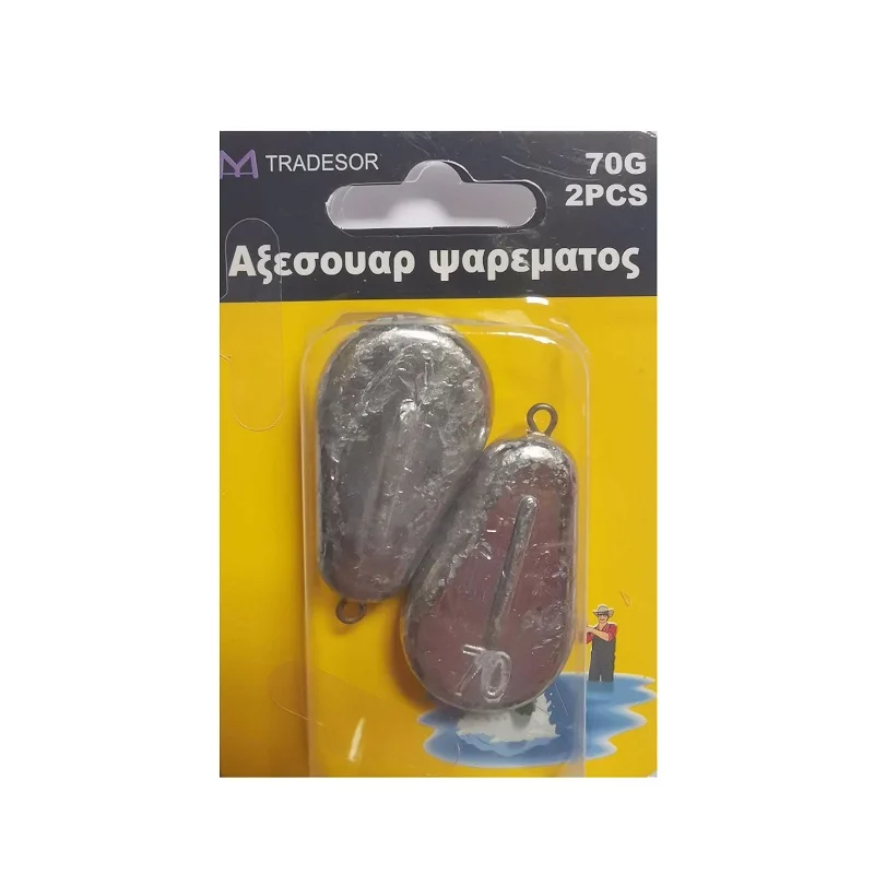 Φωτογραφία προϊόντος: Tradesor Βαρίδια αλιείας πλακέ - 60gr - 2pcs - 830176