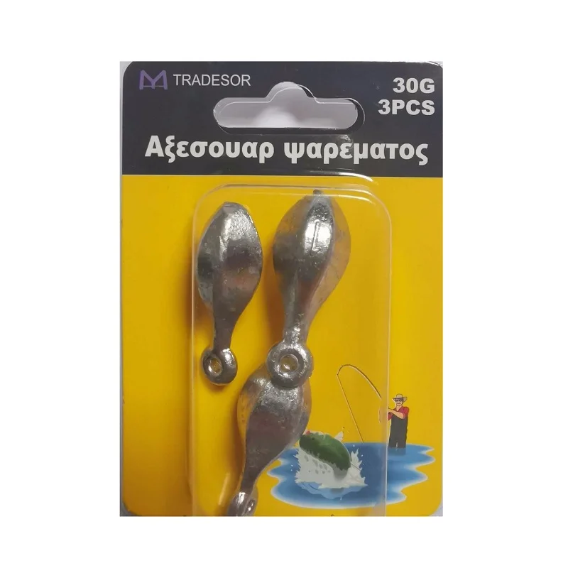 Φωτογραφία προϊόντος: Tradesor Βαρίδια αλιείας με θηλιά - 30gr - 3pcs - 830165