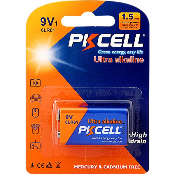 Φωτογραφία προϊόντος: Pkcell Ultra Αλκαλική 6LR61 9V (1τμχ)