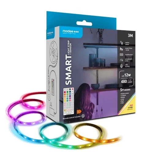 Φωτογραφία προϊόντος: Modee Lighting Modee Smart Ταινία LED με Τηλεχειριστήριο + Αισθητήρα 12W IP20 2700K RGB 480lm 3m