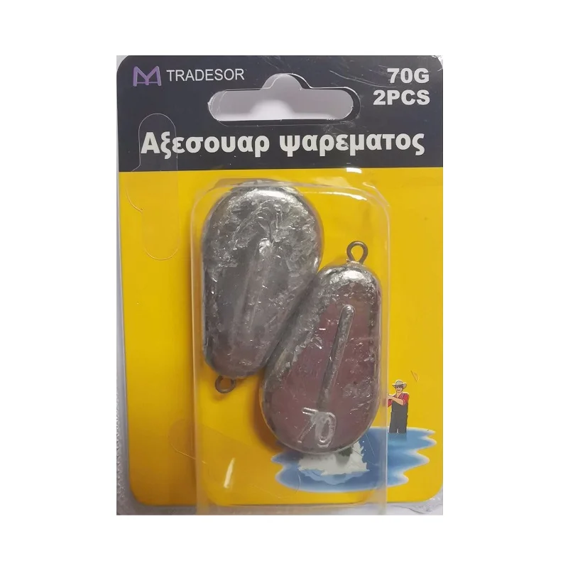 Φωτογραφία προϊόντος: Tradesor Βαρίδια αλιείας πλακέ - 80gr - 2pcs - 830178