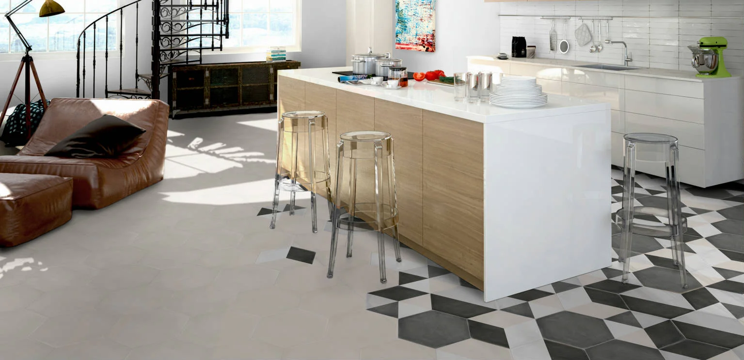 Φωτογραφία προϊόντος: KEROS CERAMICA Πλακάκι Δαπέδου KEROS HEXA BOREAL ARENA 23X27εκ.