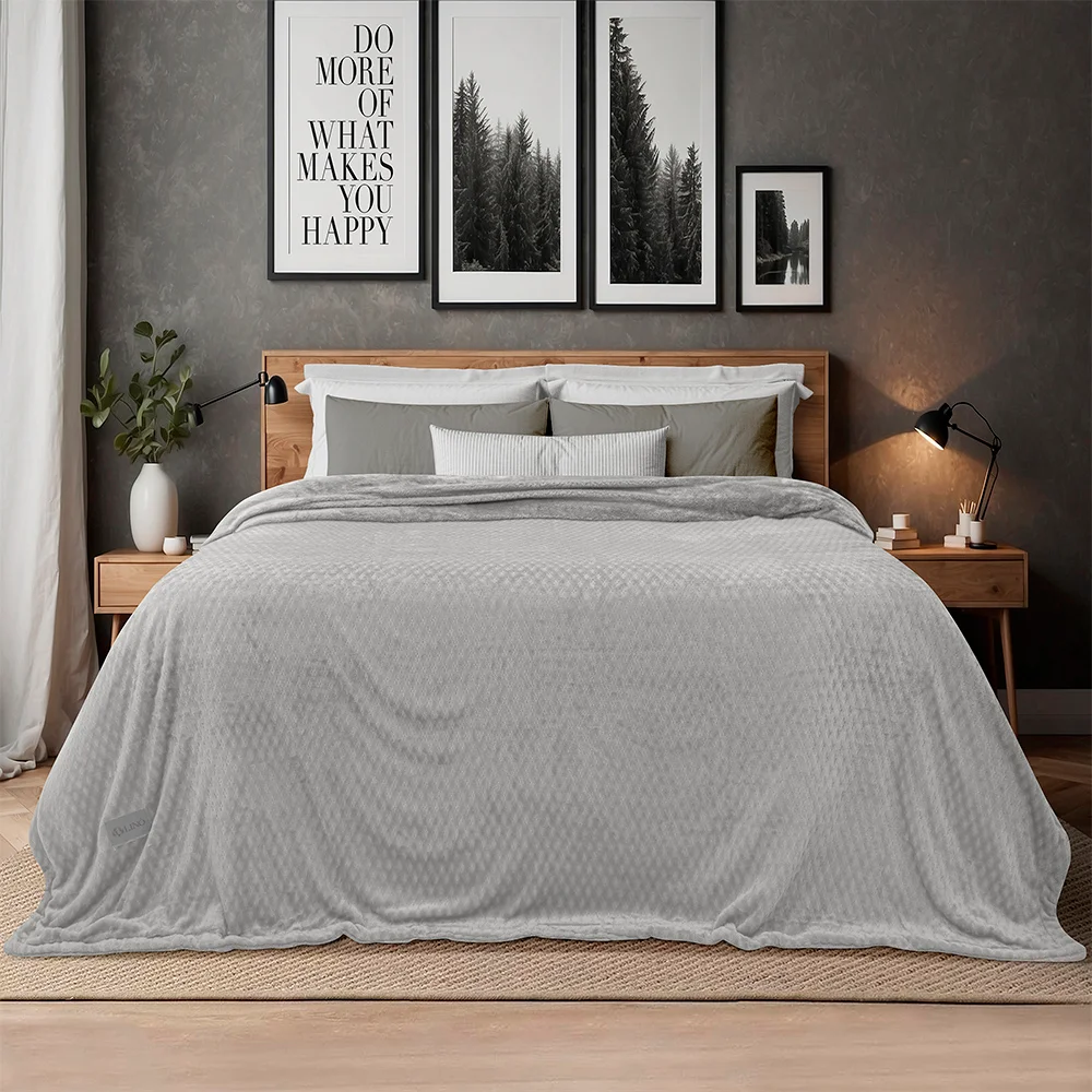 Φωτογραφία προϊόντος: LinoHome LINO Κουβέρτα Υπέρδιπλη (220x240) Sherpa Lofti Ασημί