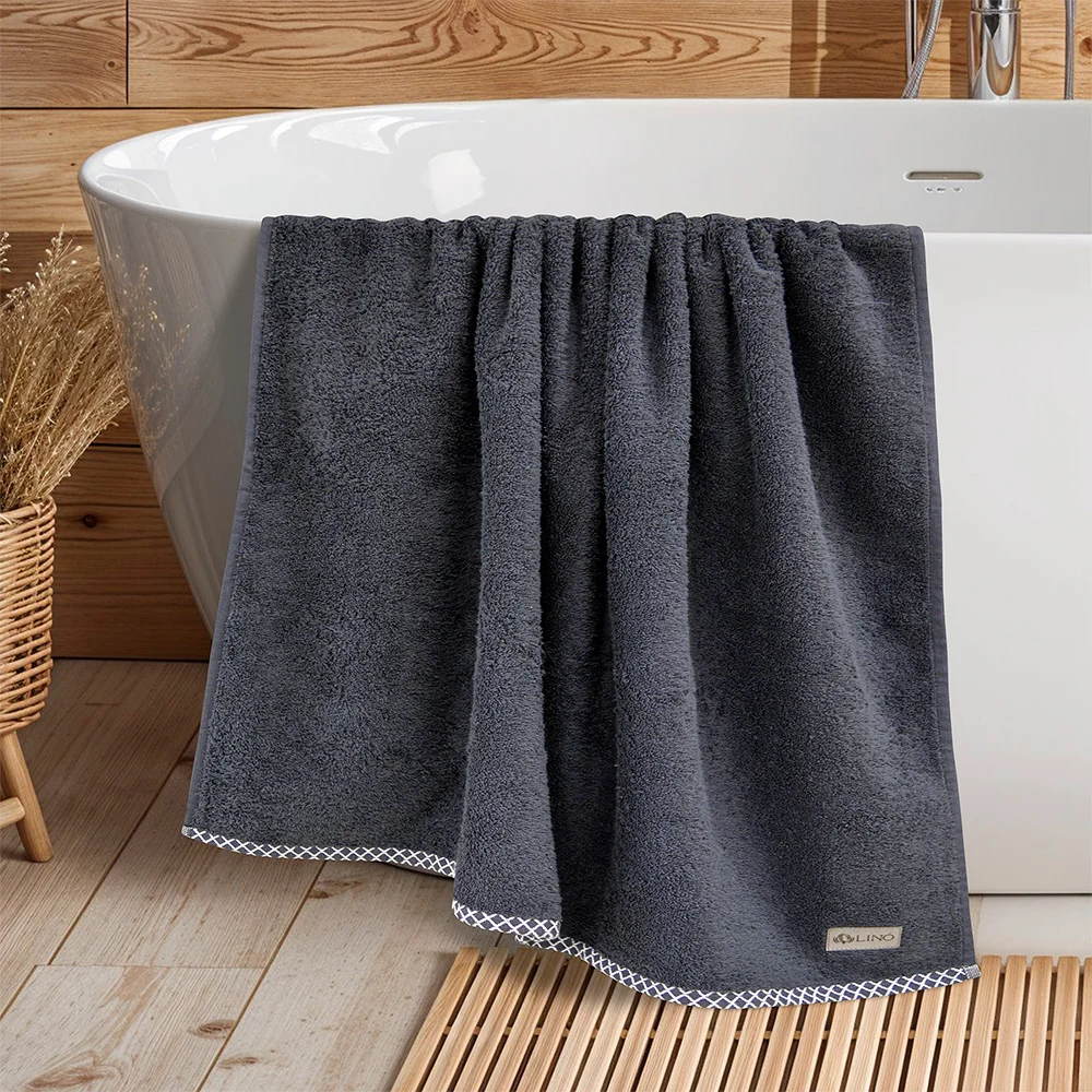 Φωτογραφία προϊόντος: LinoHome LINO Πετσέτα Σώματος (80x150) Marley Ανθρακί