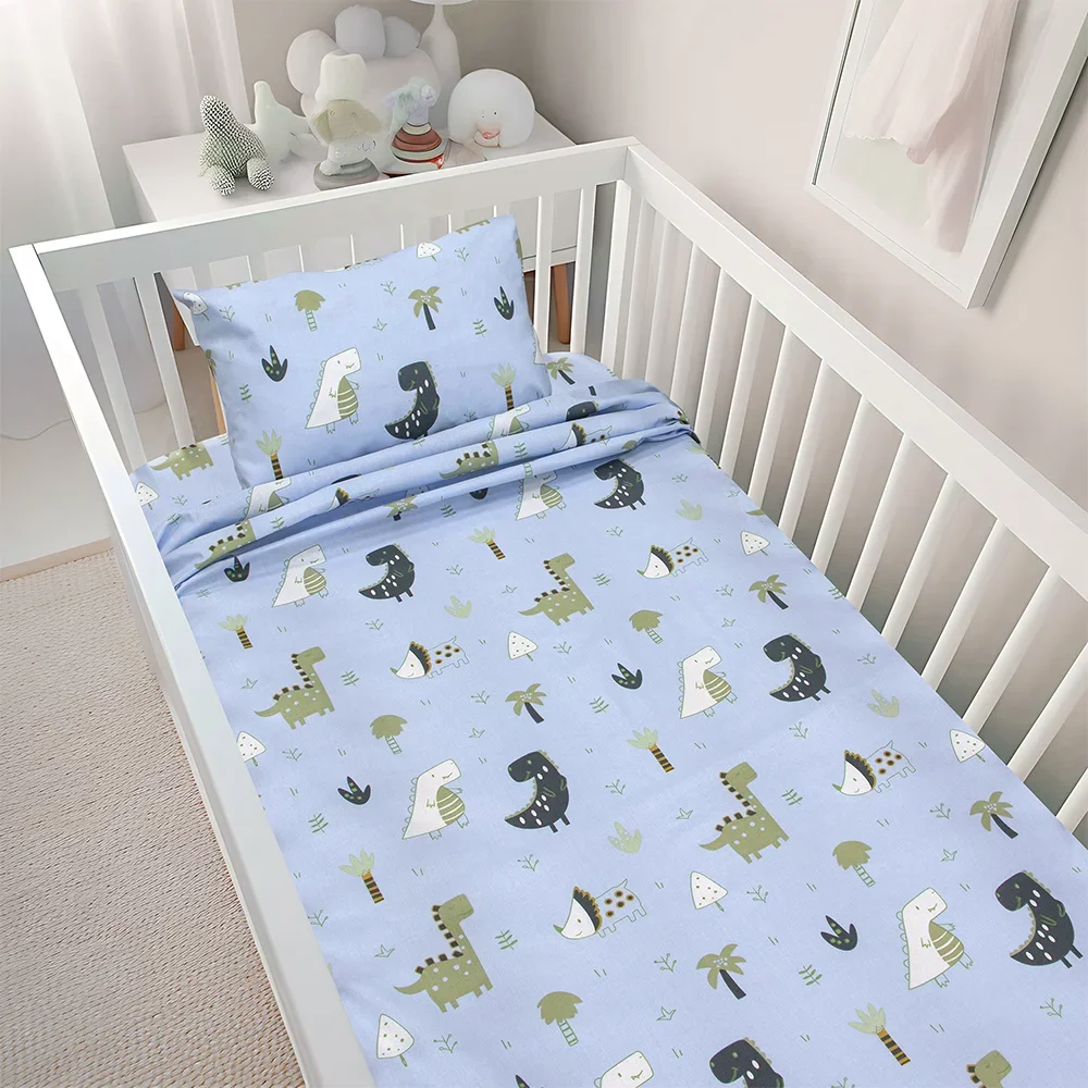 Φωτογραφία προϊόντος: LinoHome LINO BEBE ΣΕΤ ΣΕΝΤΟΝΙΑ DINO FOREST PETROL 120X180
