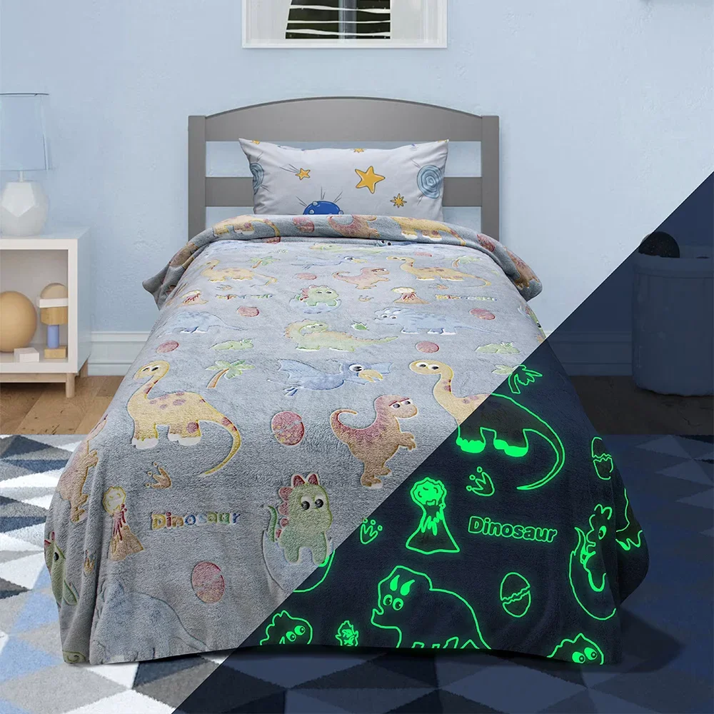 Φωτογραφία προϊόντος: LinoHome LINO ΚΟΥΒΕΡΤΑ FLEECE ΦΩΣΦΟΡΙΖΕ VOLCANO GREY-CIEL 160X220