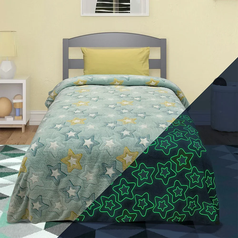 Φωτογραφία προϊόντος: LinoHome LINO ΚΟΥΒΕΡΤΑ FLEECE ΦΩΣΦΟΡΙΖΕ STER MINT 160X220