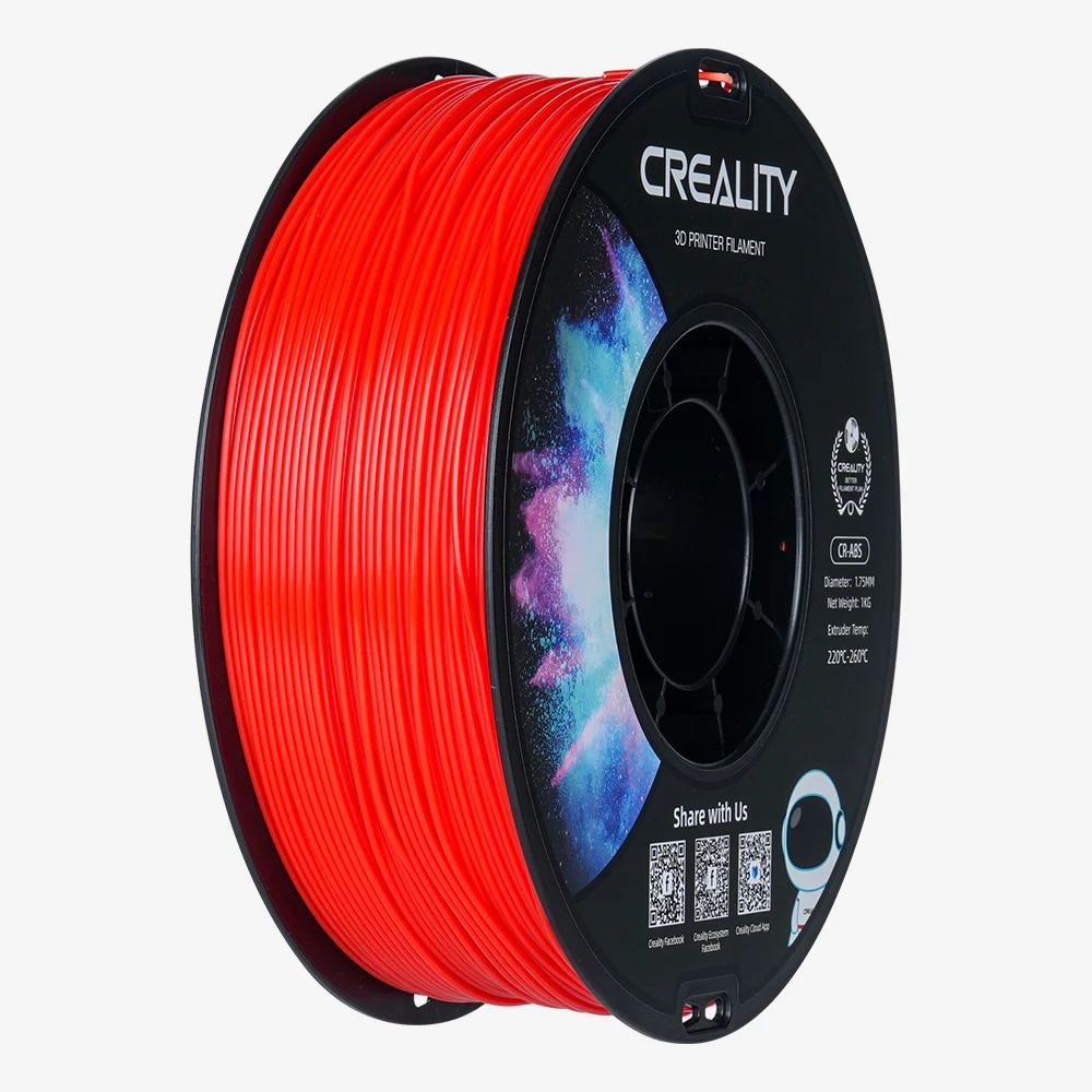 Φωτογραφία προϊόντος: Creality CR-ABS Red 3D Printer Filament, Large Object Stability, Tensile Str. 43MPA, 1 kg Spool1.75