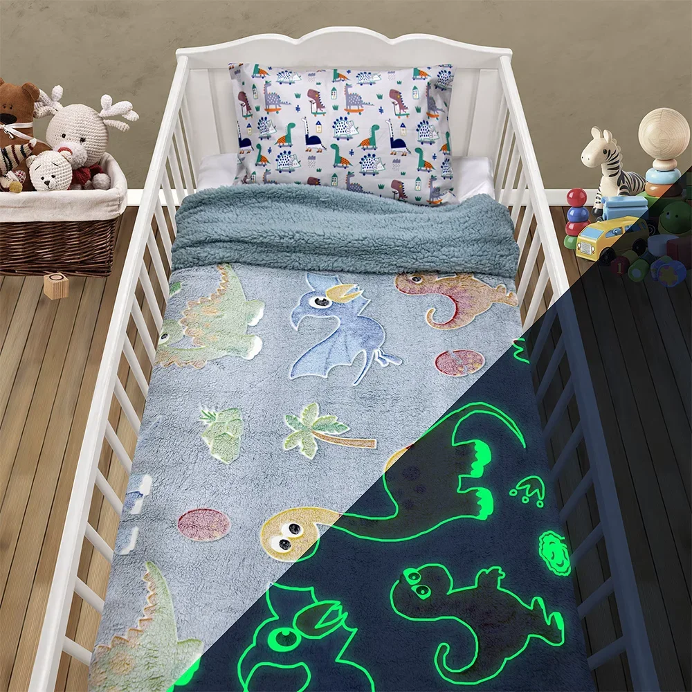 Φωτογραφία προϊόντος: LinoHome LINO ΚΟΥΒΕΡΤΑ FLEECE SHERPA ΦΩΣΦΟΡΙΖΕ VOLCANO GREY-CIEL 110X150