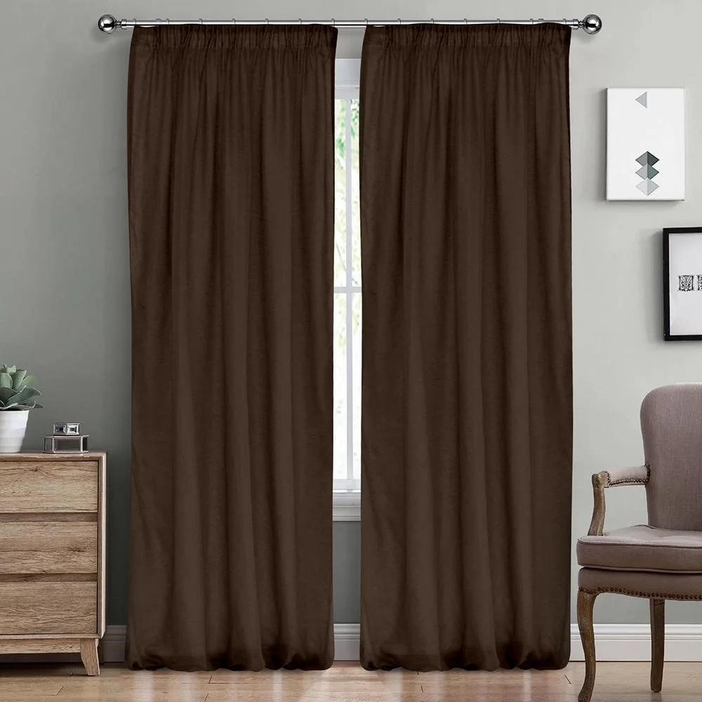 Φωτογραφία προϊόντος: LinoHome LINO ΚΟΥΡΤΙΝΑ LINE ΜΕ ΤΡΕΣΑ 902 DBROWN 145X295