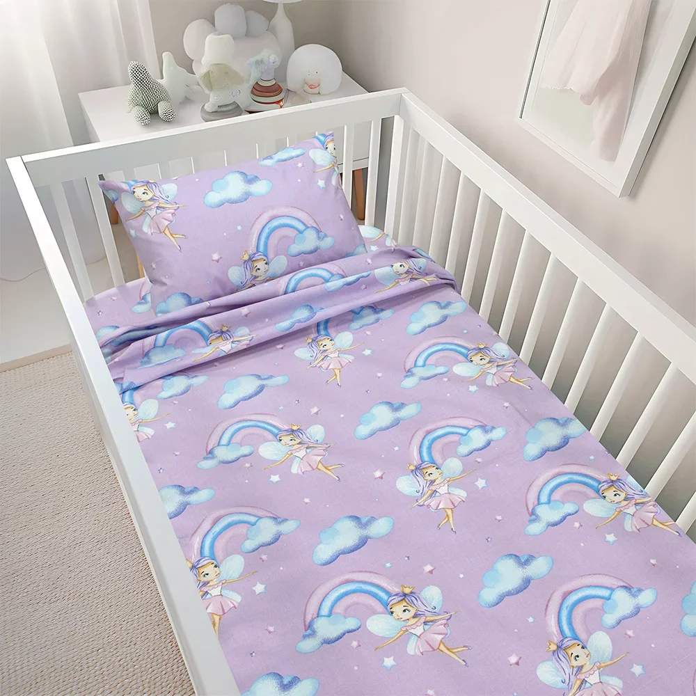 Φωτογραφία προϊόντος: LinoHome LINO BEBE ΣΕΤ ΣΕΝΤΟΝΙΑ ENHANCED RAINBOW LILAC 120X180