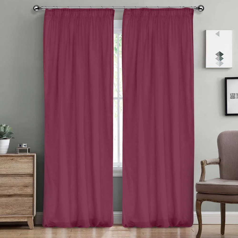 Φωτογραφία προϊόντος: LinoHome LINO ΚΟΥΡΤΙΝΑ LINE ΜΕ ΤΡΕΣΑ 304 BURGUNDY 145X295