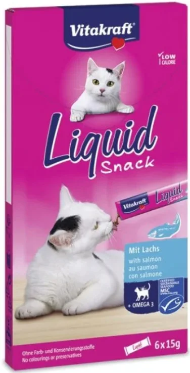 Φωτογραφία προϊόντος: Vitakraft Liquid Snack - Υγρό σνακ με Σολομός - Ωμέγα 3, (6x15gr) 90gr Vitakraft (2074463)
