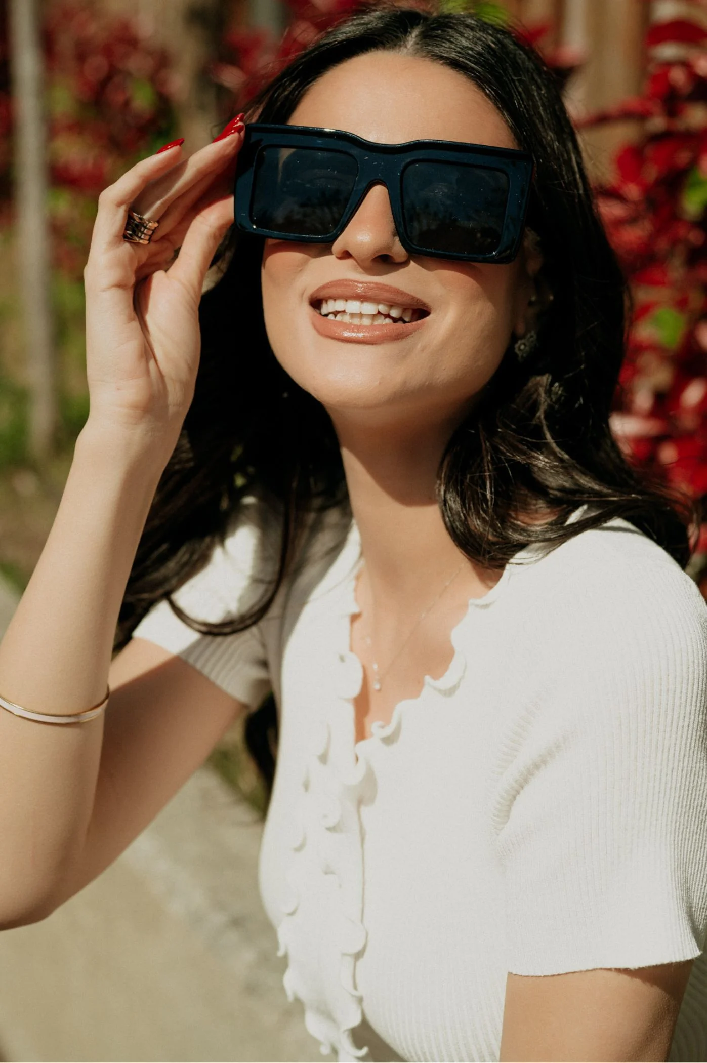 Φωτογραφία προϊόντος: Antithesis Clothing Γυαλιά Ηλίου Audrey Με Μεγάλο Τετραγωνισμένο Σκελετό - Μαύρο