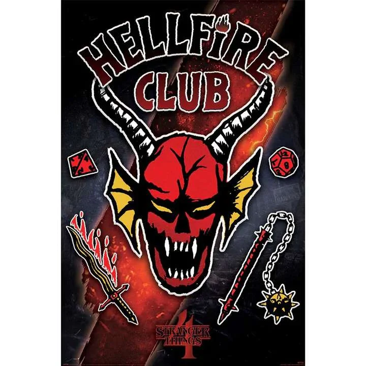Φωτογραφία προϊόντος: HOPER Αφίσα , Pyramid Poster, Stranger Things 4 (Hellfire Club Emblem Rift) 61 X 91,5εκ PP35197