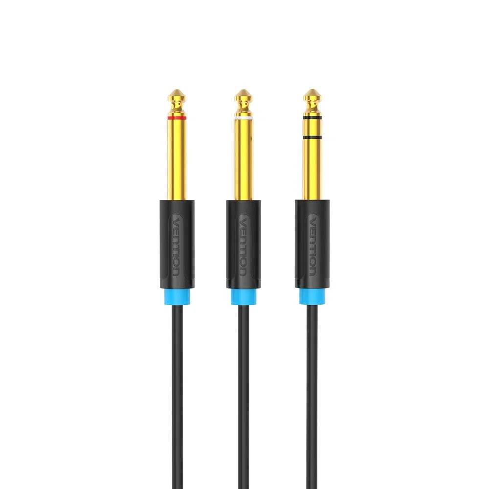 Φωτογραφία προϊόντος: VENTION TRS 6.5mm Male to 2*6.5mm Male Audio Cable 3M Black (BATBI) (VENBATBI)