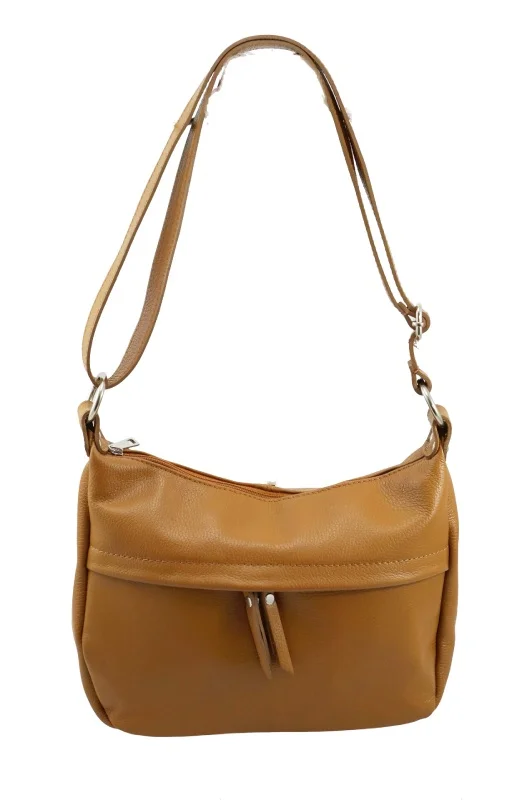 Φωτογραφία προϊόντος: MYBAG Γυναικεία δερμάτινη χιαστί τσάντα 60-1074 BROWN ΤΑΜΠΑ