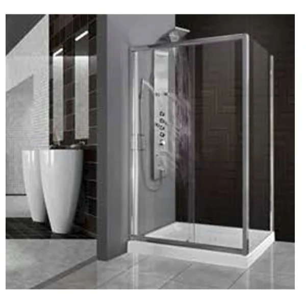 Φωτογραφία προϊόντος: Aquarelle Venia 70 Clear 145-150 x 185cm Ορθογώνια Καμπίνα Ντουζιέρας Με Δύο Σταθερά Και Μία Συρόμενη Πόρτα