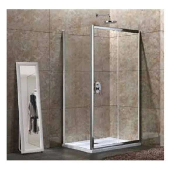 Φωτογραφία προϊόντος: Aquarelle Oia 70 Clear 130-135 x 180cm Ορθογώνια Καμπίνα Ντουζιέρας Με Δύο Σταθερά Και Μία Συρόμενη Πόρτα