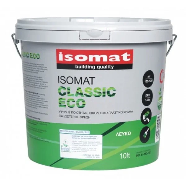 Φωτογραφία προϊόντος: ISOMAT CLASSIC ECO Υψηλής ποιότητας οικολογικό πλαστικό χρώμα 3 lt