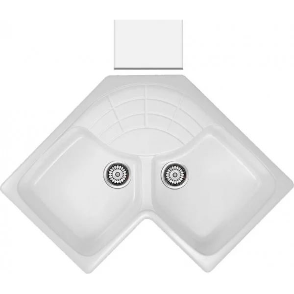Φωτογραφία προϊόντος: Sanitec Libra 310 Ένθετος Νεροχύτης Γωνιακός 83x83cm White