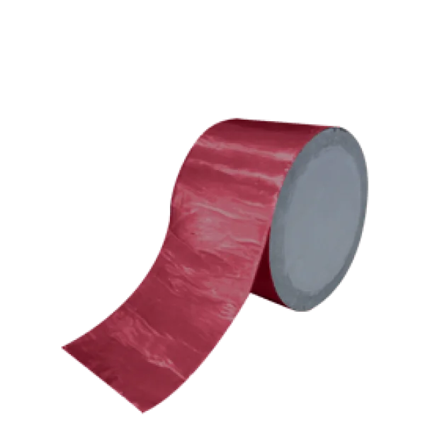 Φωτογραφία προϊόντος: ISOMAT BITUMINOUS TAPE RED Αυτοκόλλητη, ασφαλτική σφραγιστική ταινία με εξωτερική επικάλυψη χρωματισμένου αλουμινίου.20cmx10m