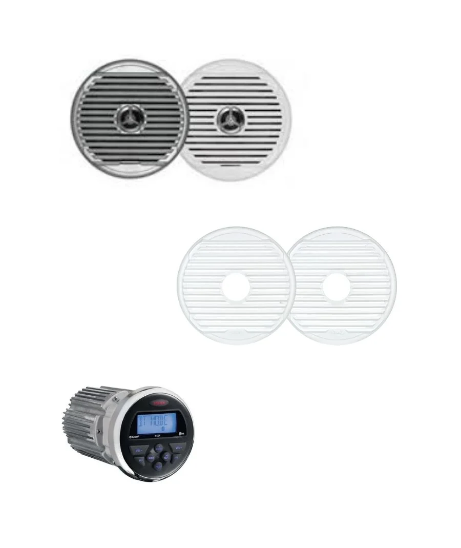 Φωτογραφία προϊόντος: Jensen CPMX150WH Ολοκληρωμένο Πακέτο Πηγής με Bluetooth & Ηχείων & Γρίλιων Λευκό (Σετ)