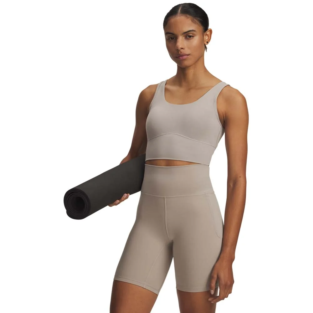 Φωτογραφία προϊόντος: Under Armour Women's Meridian Fitted Crop Tank Bra Μπεζ 1379153-203 (Under Armour)