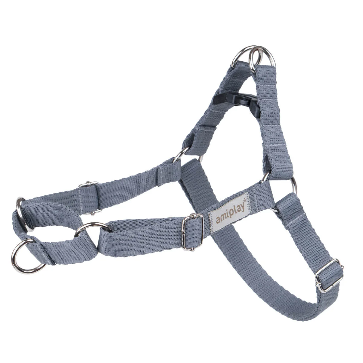 Φωτογραφία προϊόντος: Amiplay Σαμαράκι Σκύλου Adjustable Harness Easy Go-Samba - Γκρι, XLarge 2,5x65-95cm, Σαμαράκια