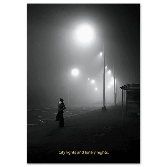 Φωτογραφία προϊόντος: OEM Αφίσα City lights and lonely nights Magic Paper