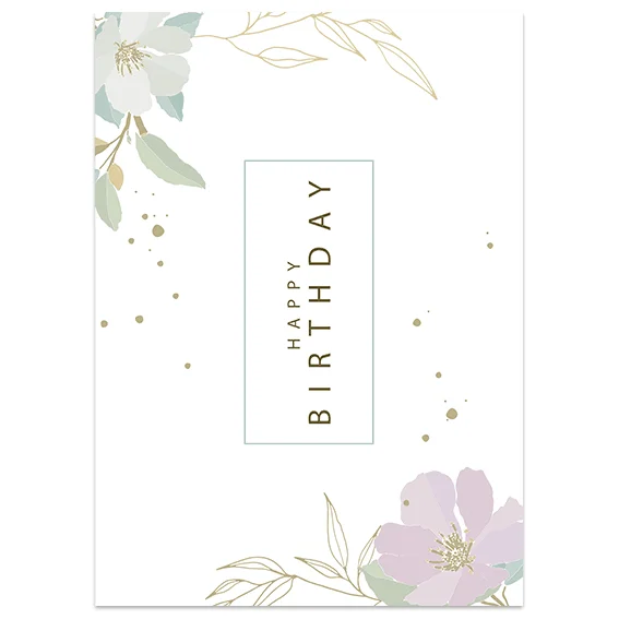 Φωτογραφία προϊόντος: OEM Ευχετήρια κάρτα Happy Birthday flowers