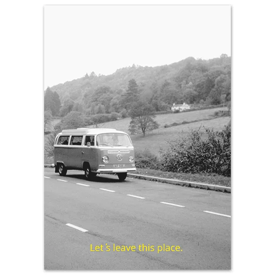 Φωτογραφία προϊόντος: OEM Αφίσα Let΄s leave this place Photo Paper