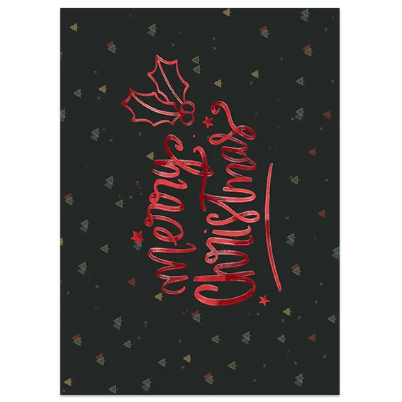 Φωτογραφία προϊόντος: OEM Ευχετήρια κάρτα Merry Christmas little trees