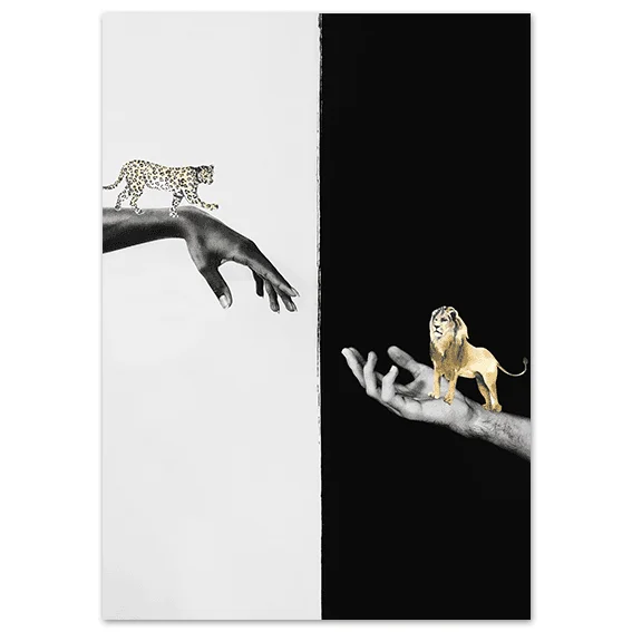 Φωτογραφία προϊόντος: OEM Αφίσα Animals on hands Typographic