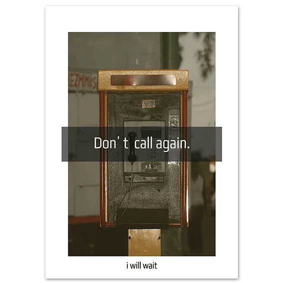 Φωτογραφία προϊόντος: OEM Αφίσα Don't call Typographic