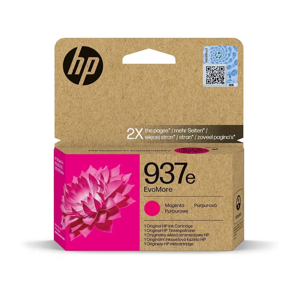 Φωτογραφία προϊόντος: Hewlett Packard HP 937e EvoMore Magenta Original Ink Cartridge - 4S6W7NE