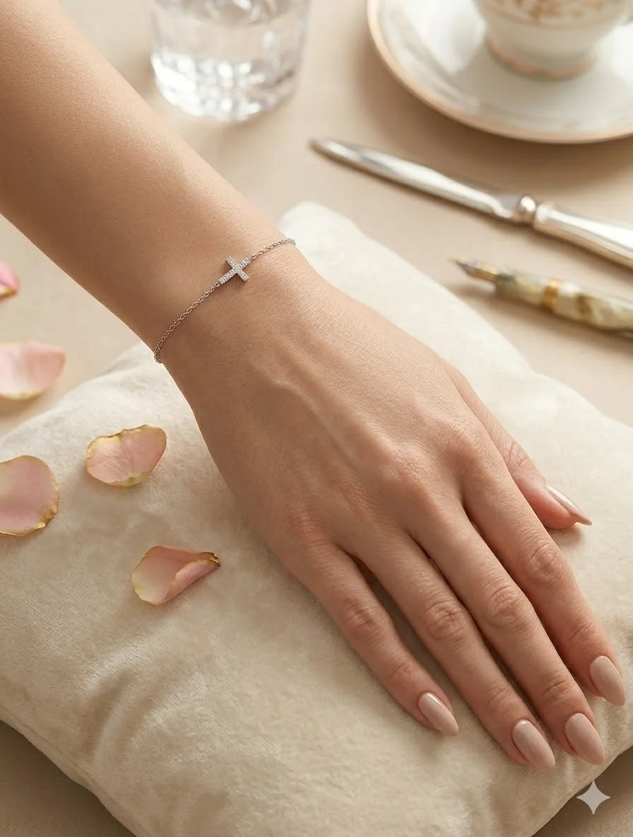 Φωτογραφία προϊόντος: Peach Jewelry PeachJewelry Βραχιολι Σταυρος Ασημι 925