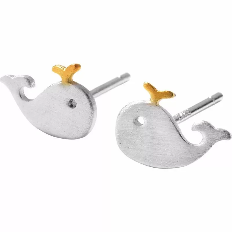 Φωτογραφία προϊόντος: Peach Jewelry Σκουλαρίκι Φαλενάκι Ασήμι 925 Επιχρυσωμένο Symbol