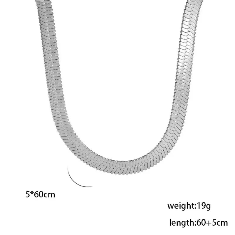 Φωτογραφία προϊόντος: Peach Jewelry Κολιέ Αλυσίδα Ανοξείδωτο Ατσάλι 304 60+5cm 5mm
