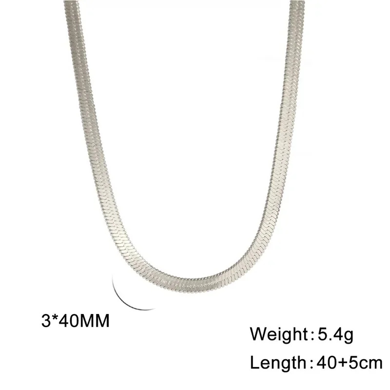 Φωτογραφία προϊόντος: Peach Jewelry Κολιέ Αλυσίδα Ανοξείδωτο Ατσάλι 304 40+5cm 3mm