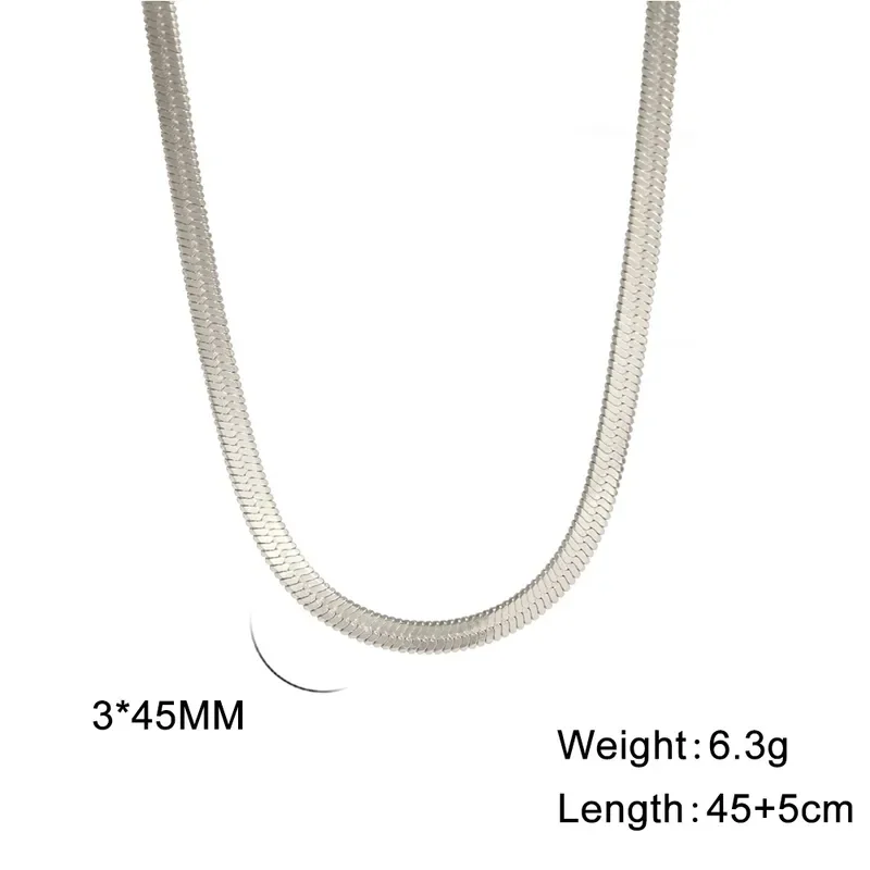 Φωτογραφία προϊόντος: Peach Jewelry Κολιέ Αλυσίδα Ανοξείδωτο Ατσάλι 304 45+5cm 3mm